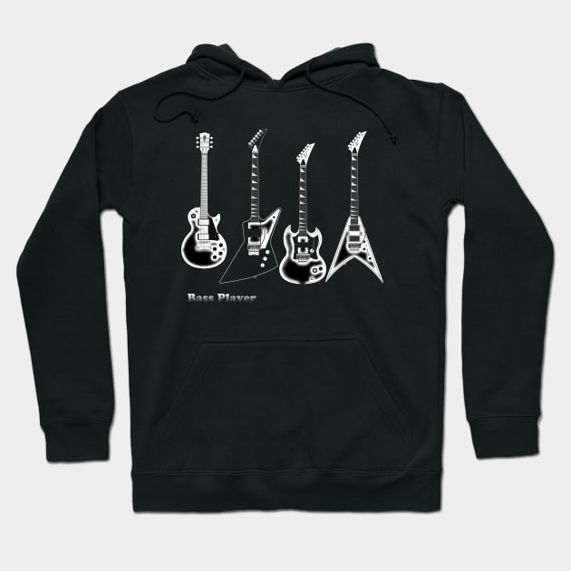 Bass Guitar, bass player Hoodie by hottehue